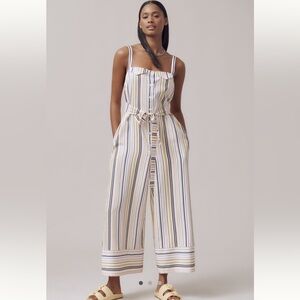 Maeve Sleeveless stripe jumpsuit